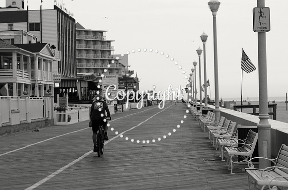 Ocean City, MD Boardwalk B/W